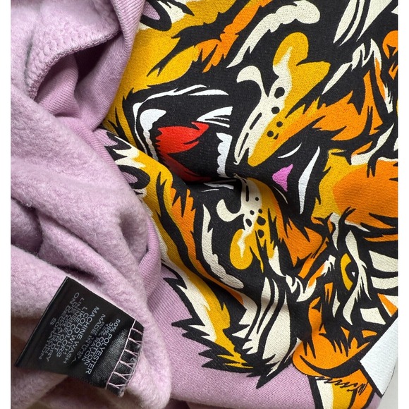 Aviator Nation Tiger Surfy Santa Unique Crew Sweatshirt Mauve Members‎ Only Sz S - Picture 7 of 7